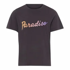 Alma Deia T-shirt Boxy Imprimé Sundown Coton Bio | Noir