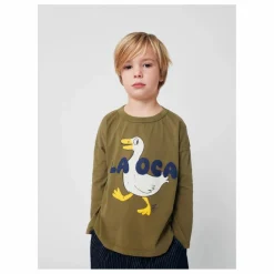 Clearance Bobo Choses T-shirt Canard La OCA Coton Bio | Vert kaki