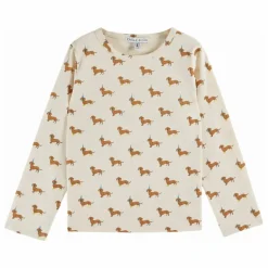 Emile et Ida T-shirt Chiens Coton Bio | Ecru Best