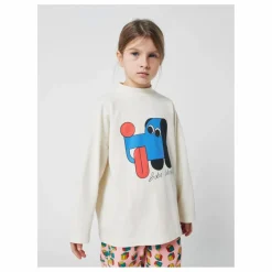 Bobo Choses T-shirt Col Montant Chien Coton Bio | Ecru Clearance