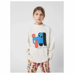 Bobo Choses T-shirt Col Montant Chien Coton Bio | Ecru Clearance
