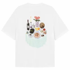 Les Deux T-Shirt Col Rond Cole Table Cotton Bio | Marron Best