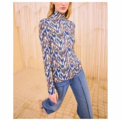 Ulla Johnson T-shirt Col Roulé Aurelia | Bleu Online