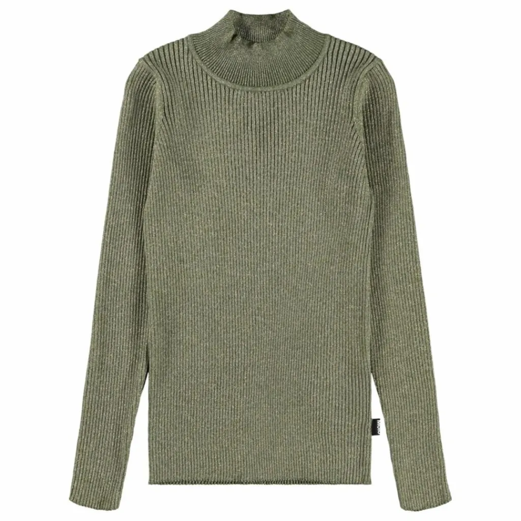 Online Molo T-shirt Col Roulé Ginevra Coton Bio | Vert kaki