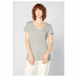 Sale American Vintage T-shirt Col U Jacksonville | Gris chiné