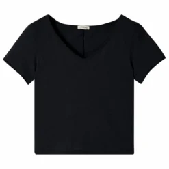 Sale American Vintage T-shirt Col V Aksun | Noir