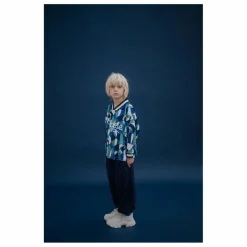 Clearance Repose AMS T-shirt Col V Fibres Recyclées | Bleu