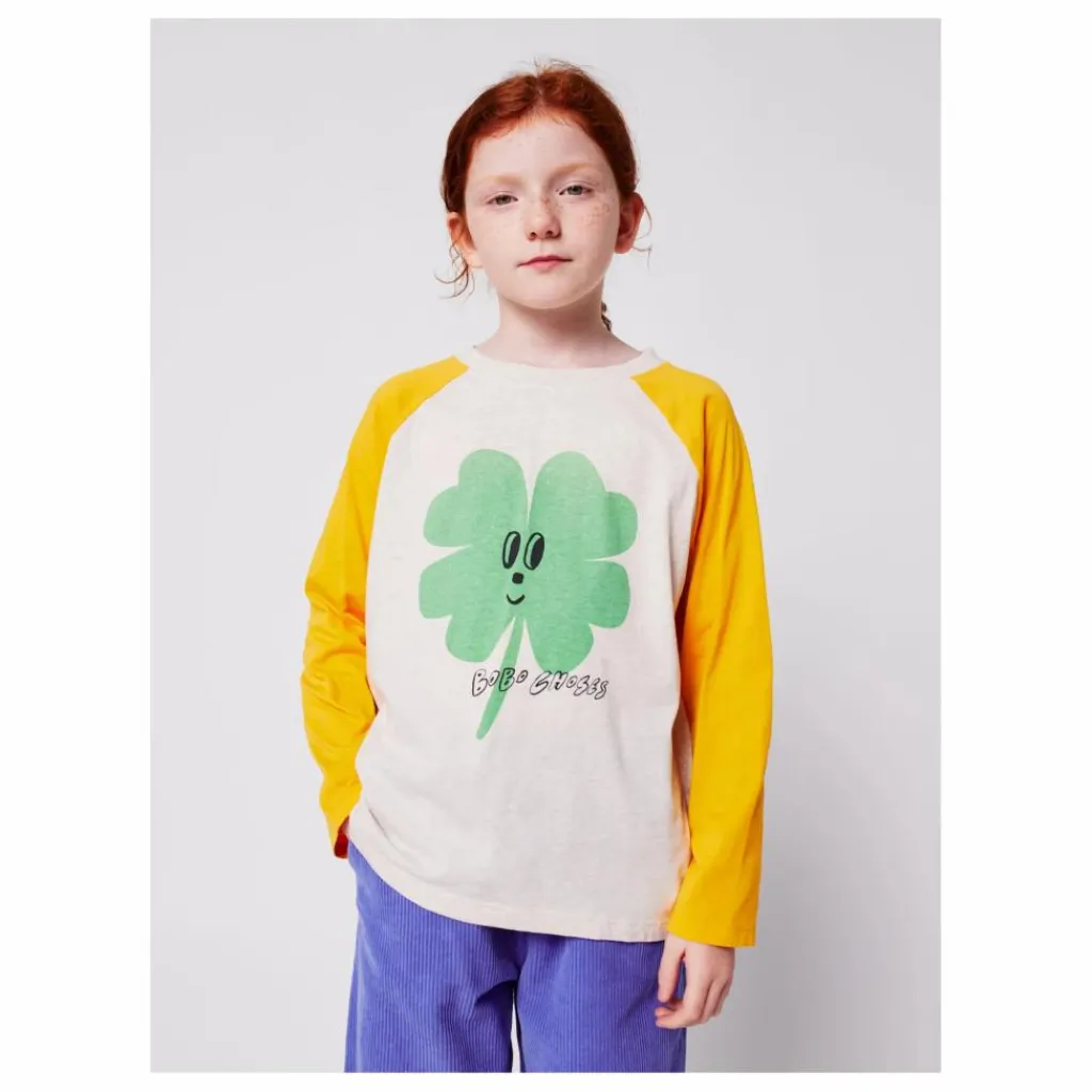 Enfant Bobo Choses Blouses, T-Shirts|T-Shirts, Chemises|T-shirt Colorblock Trèfle Coton Bio |