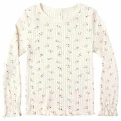 Outlet Rylee + Cru T-shirt Côtelé Fleuri | Ecru