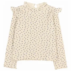 Búho T-shirt Côtelé Fleuri | Ivoire Hot