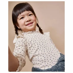 Búho T-shirt Côtelé Fleuri | Ivoire Hot