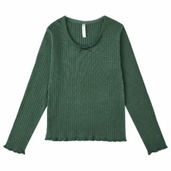 Rylee + Cru T-shirt Côtelé Mini | Vert Outlet