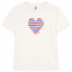 Petit Bateau T-Shirt Cœur Jersey Léger Bio | Blanc Online