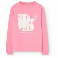 The Animals Observatory T-shirt Dog Coton Bio | Rose bonbon Hot