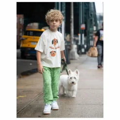 Discount Mini Rodini T-shirt Doggies Coton Bio | Blanc