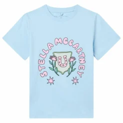 Sale Stella McCartney Kids T-Shirt Ecusson | Bleu ciel