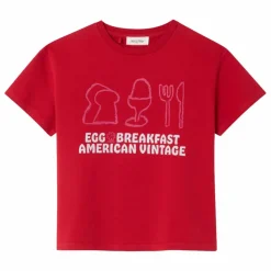 Sale American Vintage T-shirt Fizvalley Breakfast | Rouge