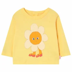 Sale Tinycottons T-shirt Fleur Coton Bio Bébé | Jaune