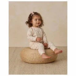 Quincy Mae T-shirt Fleuri Coton Bio | Ivoire Online