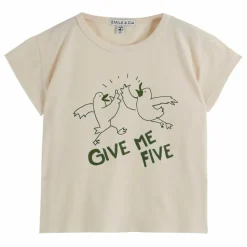 Online Emile et Ida T-shirt Give Me Five | Ecru