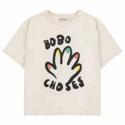Outlet Bobo Choses T-shirt High Five Coton Bio | Ecru