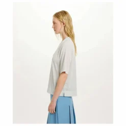 Momoni T-shirt Iora Métallisé | Gris clair Outlet