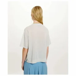 Momoni T-shirt Iora Métallisé | Gris clair Outlet