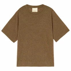 Online Momoni T-shirt Iora Métallisé | Tabac