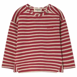 Hot Cozmo T-shirt Joel Rayures Baby Coton Bio | Bordeaux