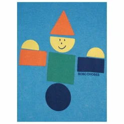 Clearance Bobo Choses T-shirt Jouet en Bois Coton Bio | Bleu