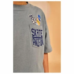 Sale AO76 T-shirt Kanye Fun Coton Bio | Bleu