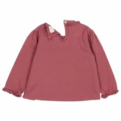 Búho T-shirt Lace Bébé Coton Bio | Mauve Clearance