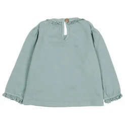Búho T-shirt Lace Bébé Coton Bio | Vert Cèdre