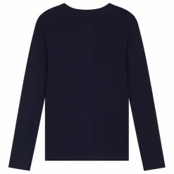 New Petit Bateau T-shirt l'Iconique Manches Longues - Collection Femme | Bleu marine