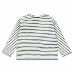 Konges Sløjd T-shirt Lin Rayé Coton Bio | Ecru Clearance