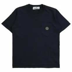 Stone Island T-shirt Logo Poitrine | Bleu marine Clearance