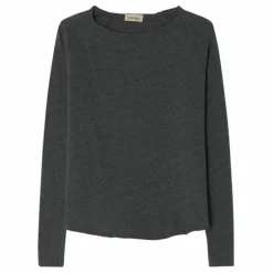 Hot American Vintage T-shirt Manches Longues Col Bateau Sonoma | Noir