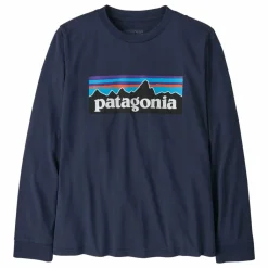 Enfant Patagonia T-Shirts, Chemises|Blouses, T-Shirts|T-shirt Manches Longues P-6 Logo Coton Bio |