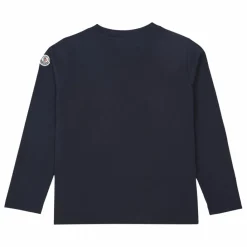 Outlet Moncler T-Shirt Manches Longues Uni | Bleu marine