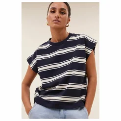 Best By Bar T-shirt Manson Rayé | Bleu marine