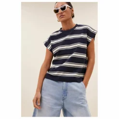 Best By Bar T-shirt Manson Rayé | Bleu marine