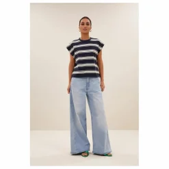 Best By Bar T-shirt Manson Rayé | Bleu marine