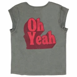 New Sisters Department T-shirt Marie Oh Yeah Terry Coton Bio | Gris