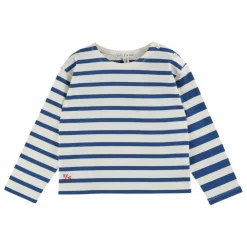 New Emile et Ida T-shirt Marinière Coton Bio | Ecru