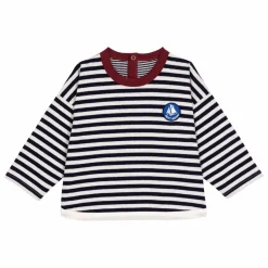Petit Bateau T-Shirts, Chemises|T-shirt Marinière Logo Coton Bio |