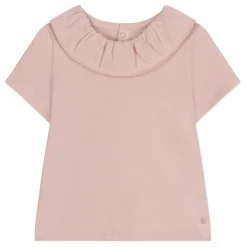 Hot Petit Bateau T-shirt Menthe Col Volant | Rose