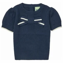 Discount FUB T-Shirt Nœud Maille Fine Coton Bio Bébé | Bleu marine