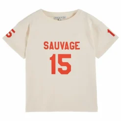 Clearance Emile et Ida T-Shirt Numéro Coton Bio | Ecru