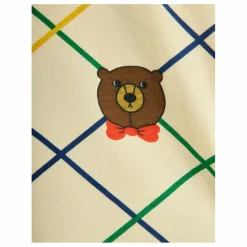 Mini Rodini T-shirt Ours Carreaux Coton Bio | Ecru Best