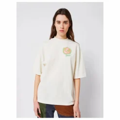 Clearance Bobo Choses T-shirt Oversize Carnation Coton Bio - Collection Femme | Blanc cassé